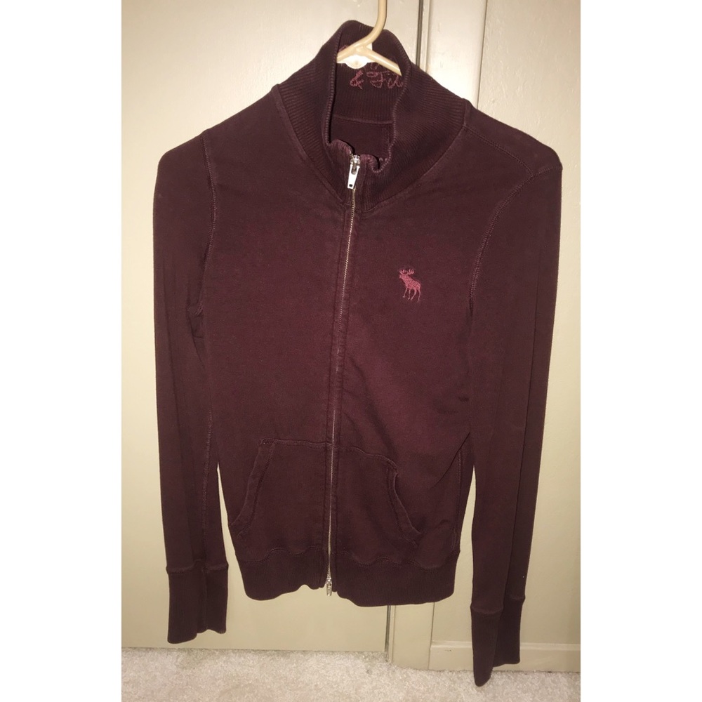 ABERCROMBIE & FITCH - MAROON ZIP JACKET